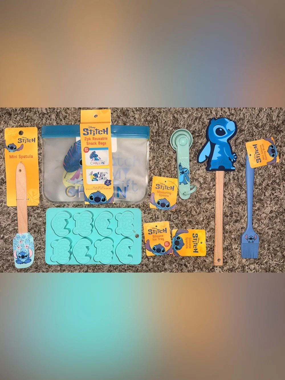Disney Stitch Silicone Baking & Snack Set - Teal Blue
